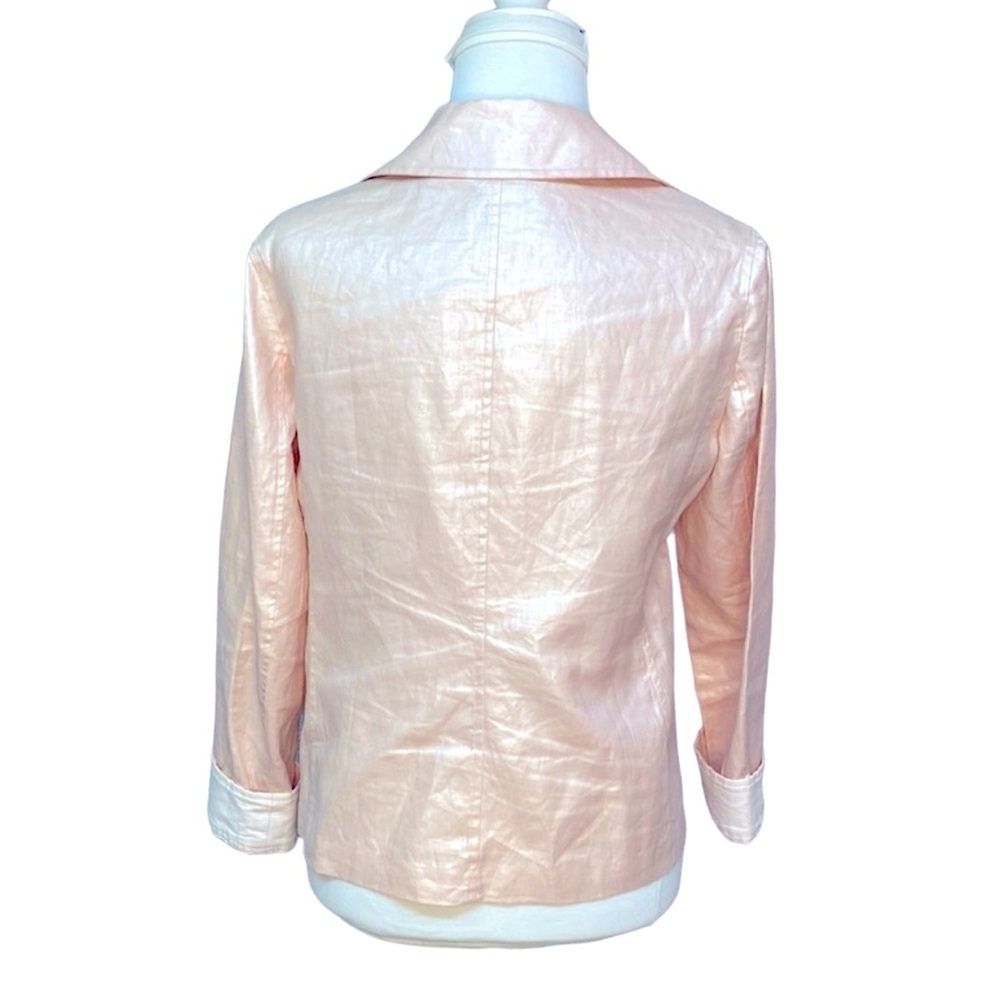 Chico’s Ruffled Linen Jacket - Picture 4 of 6
